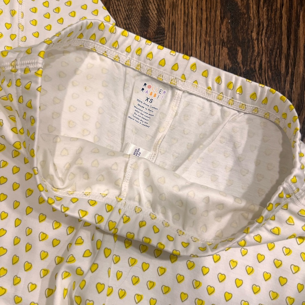 Roller Rabbit Yellow Hearts Pajamas SOLD OUT - Picture 8 of 8